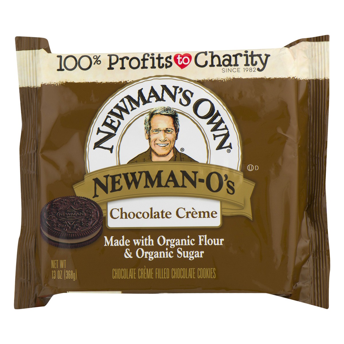 slide 1 of 1, Newman's Own Newman-O's Chocolate Creme Filled Chocolate Cookies, 13 oz