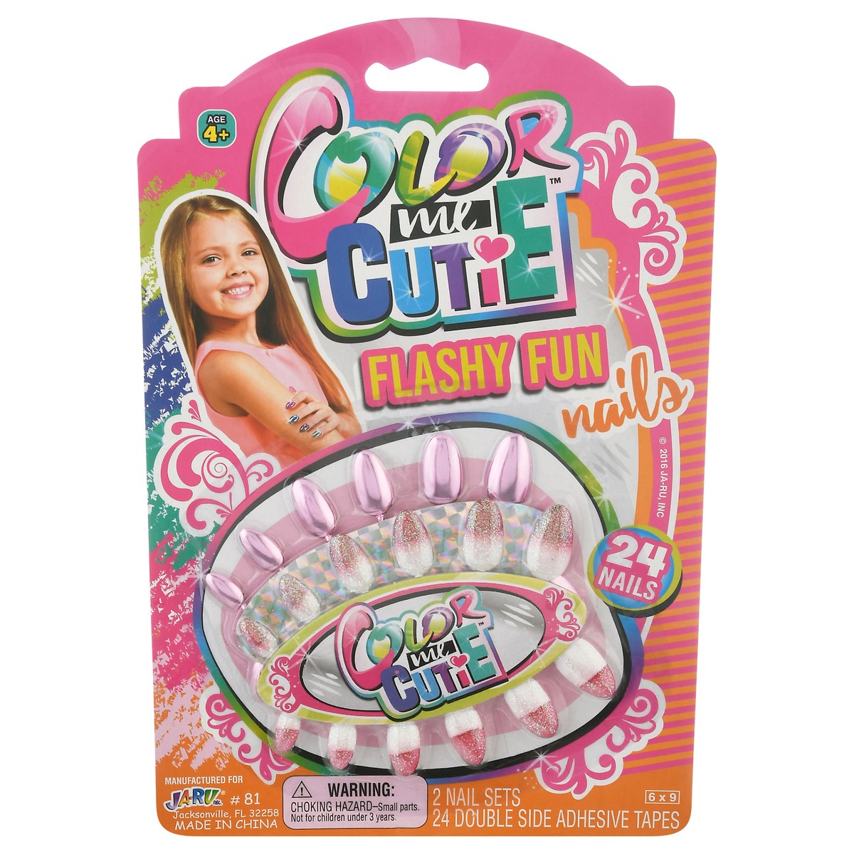 slide 1 of 9, Ja-Ru Color Me Cutie Age 4+ Nails 1 ea, 1 ea