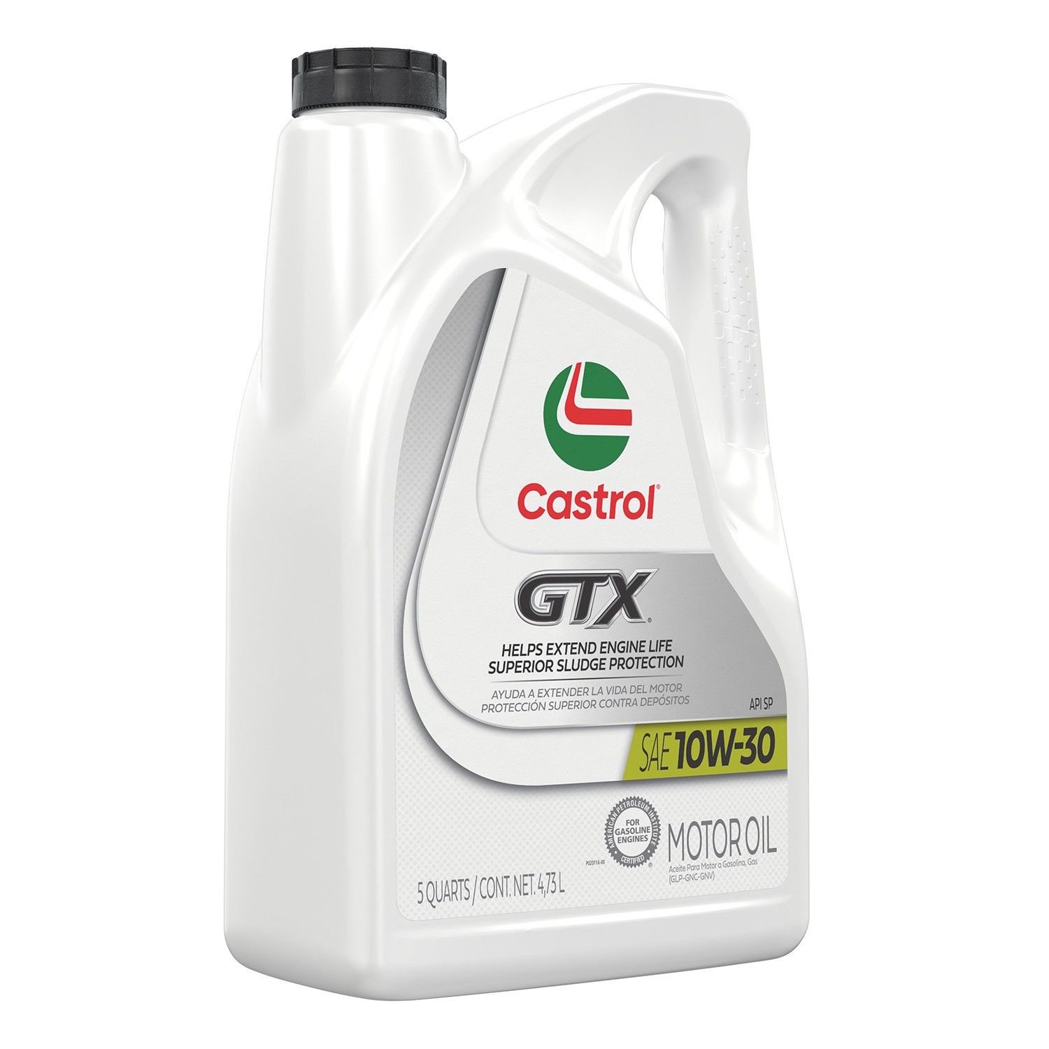 slide 4 of 10, Castrol GTX 10W-30 Conventional Motor Oil, 5 Quarts, 160 fl oz