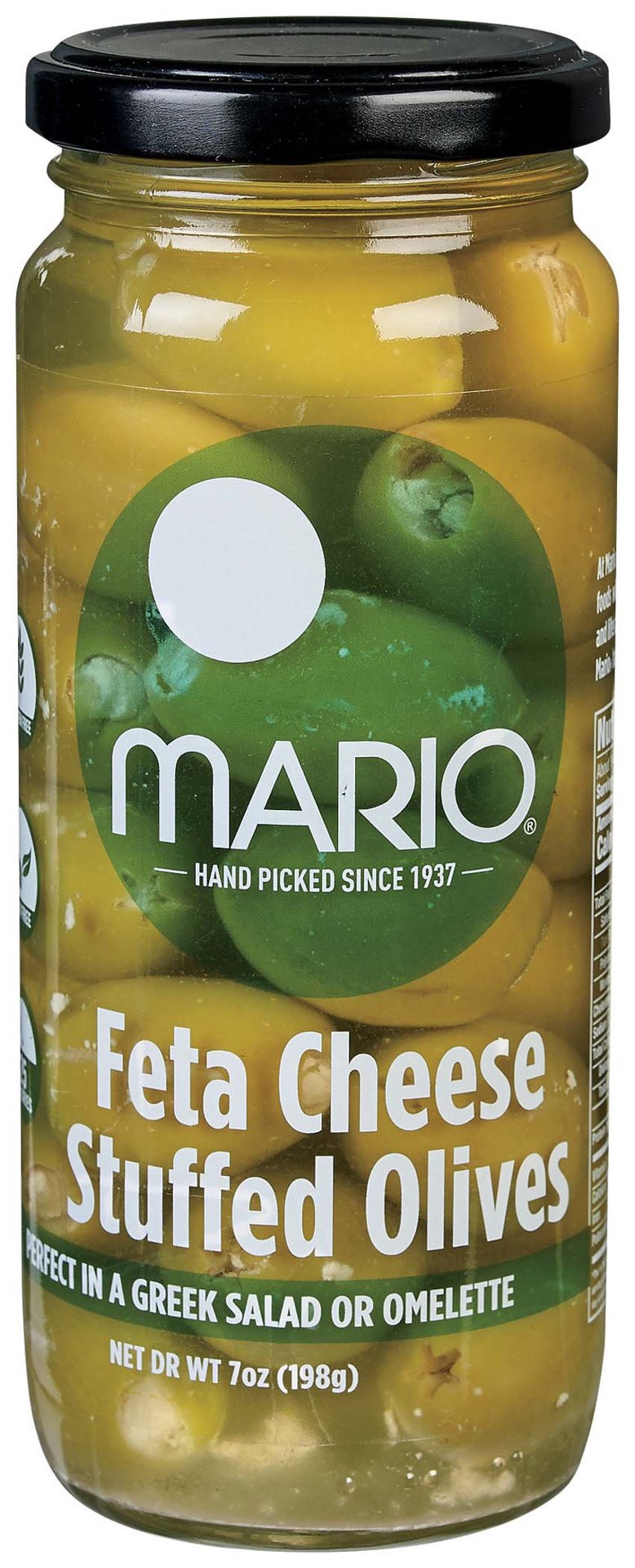 slide 1 of 1, Mario Feta Cheese Stuffed Olives, 7 oz