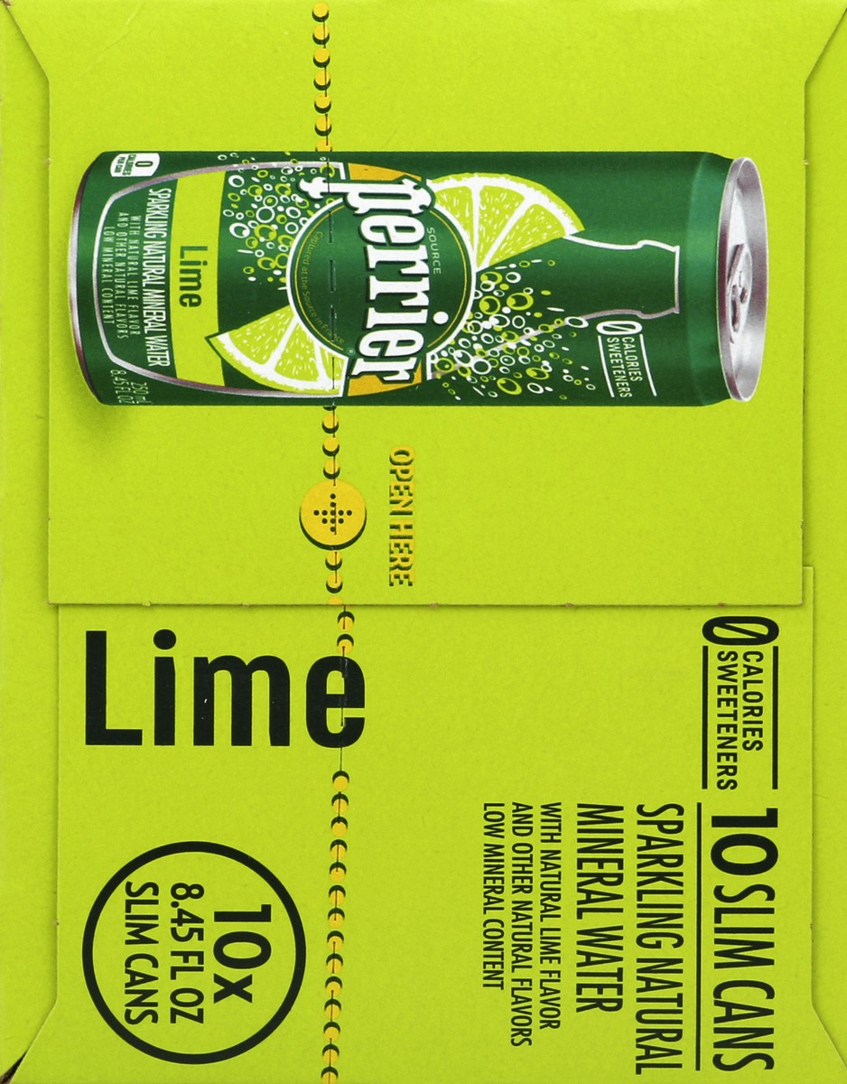 slide 6 of 7, PERRIER Lime Flavored Carbonated Mineral Water, 84.5 oz