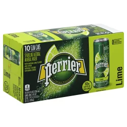 Perrier Lime Flavored Carbonated Mineral Water Slim