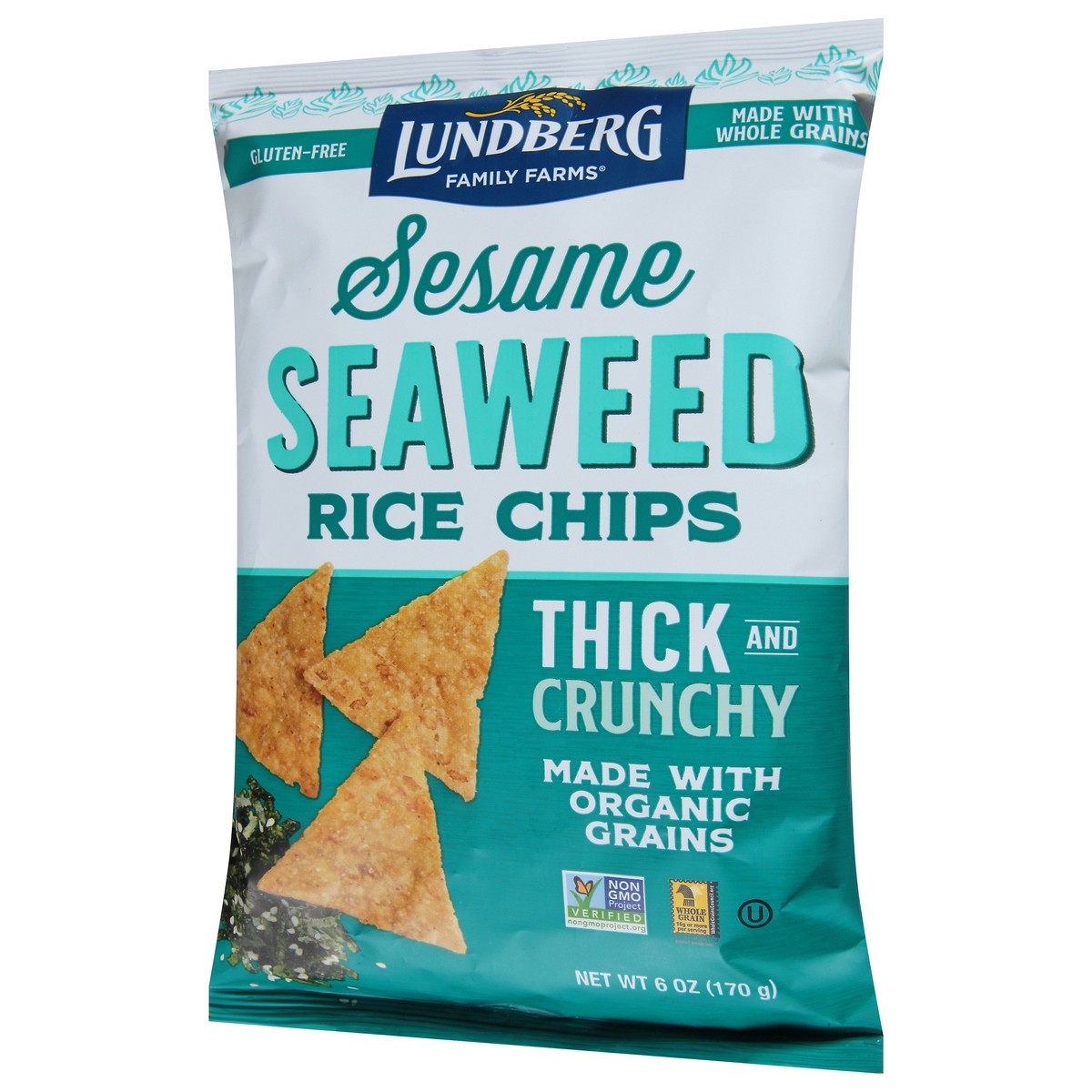 slide 2 of 13, Lundberg Family Farms Lundberg Seaweed Rice Chips Sesame, 6 oz