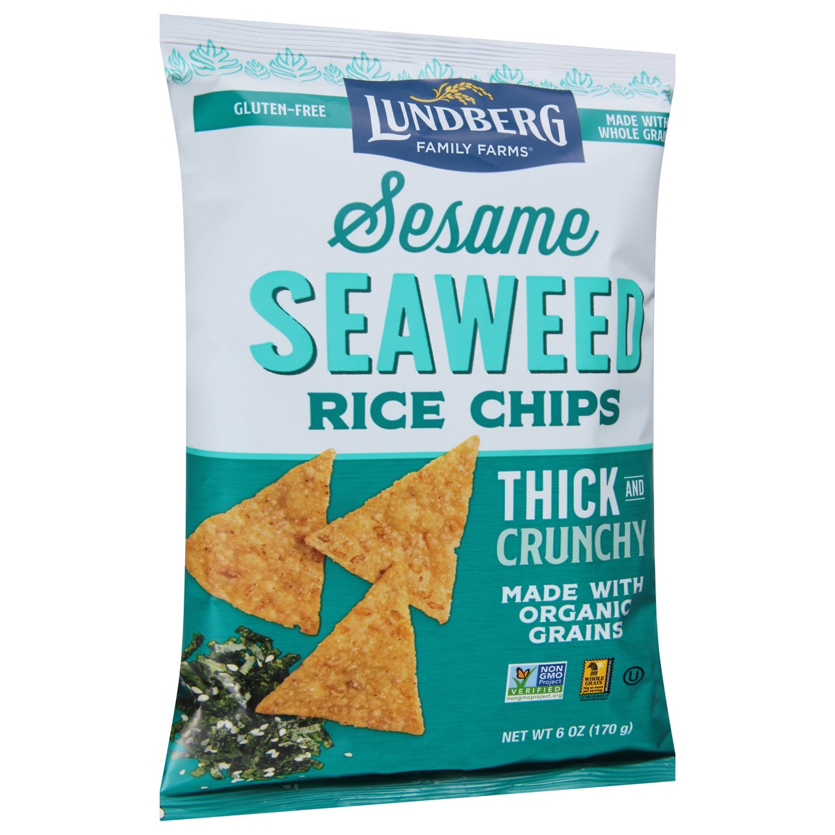 slide 7 of 13, Lundberg Family Farms Lundberg Seaweed Rice Chips Sesame, 6 oz