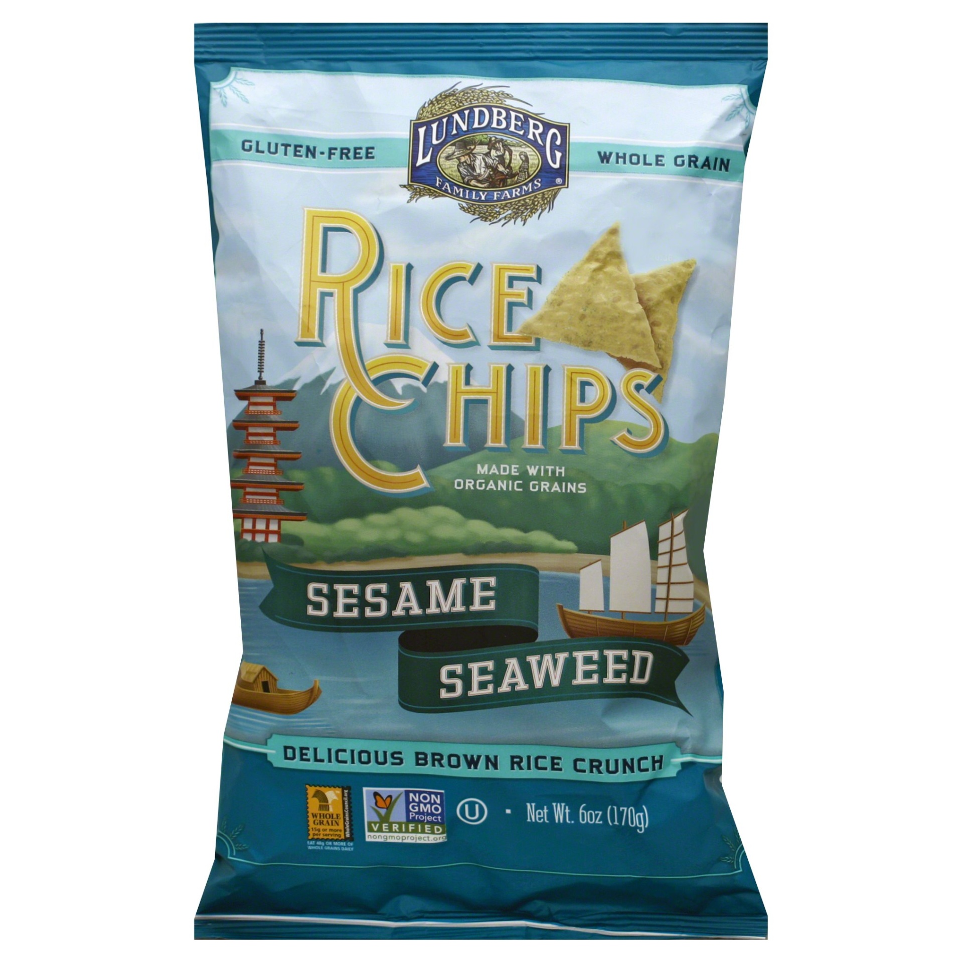 Lundberg Sesame & Seaweed Rice Chips 6 oz | Shipt