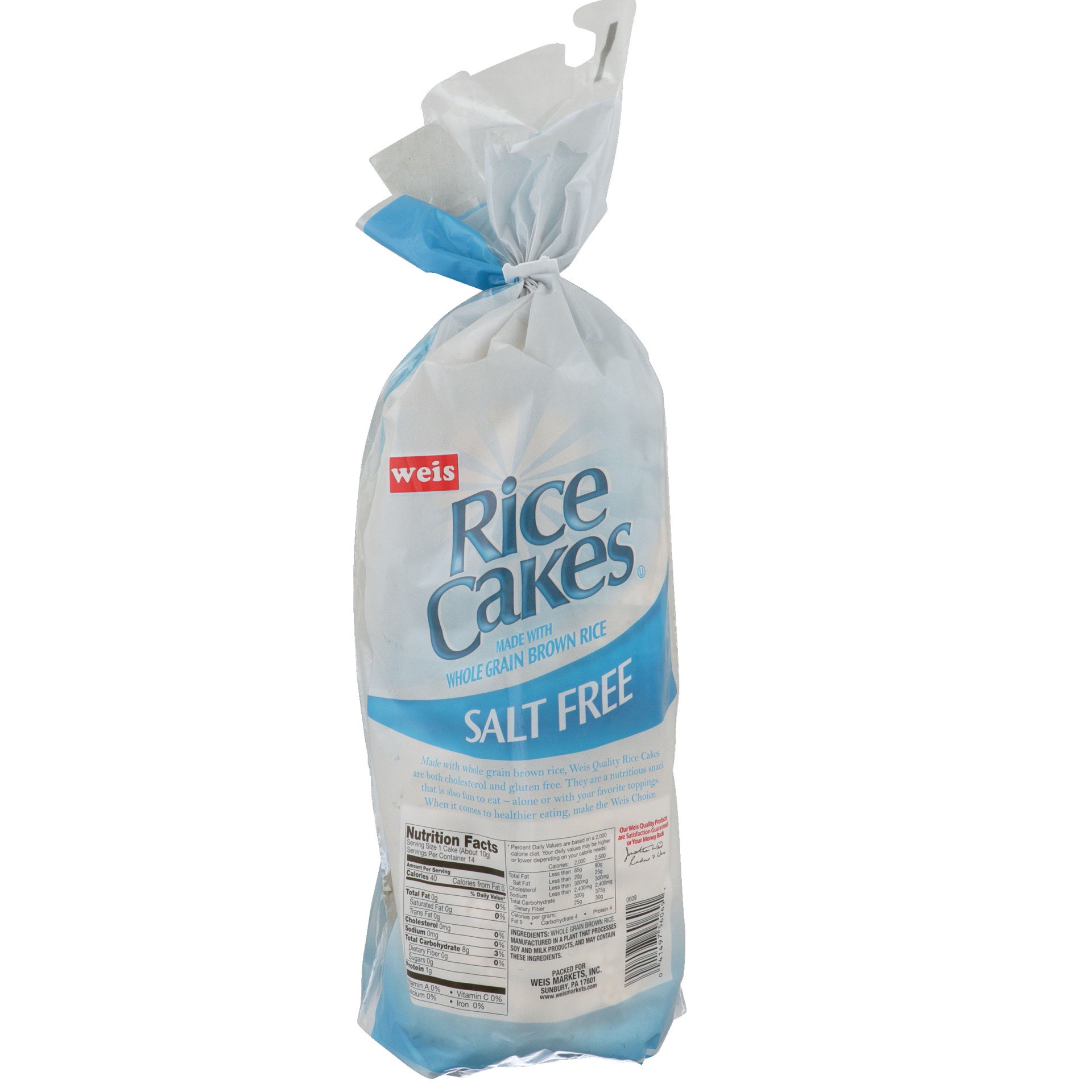 slide 5 of 6, Weis Quality Salt Free Rice Cakes, 4.9 oz