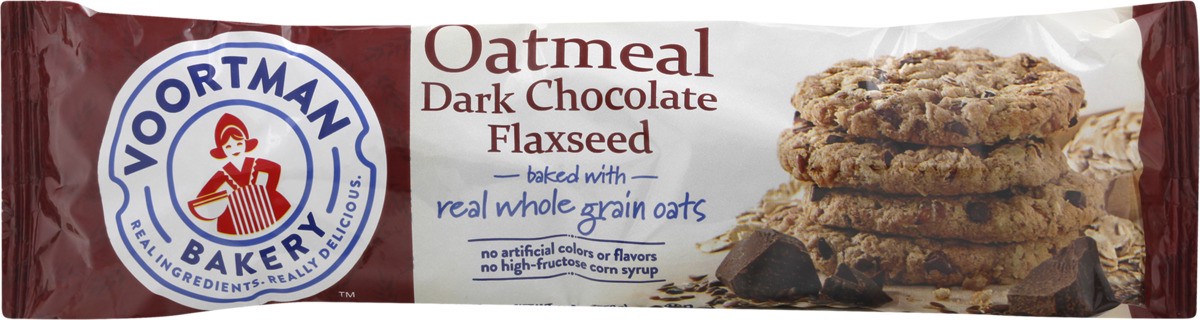 slide 5 of 8, Voortman Bakery Oatmeal Dark Chocolate Flaxseed Cookies, 12.3 oz