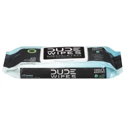 Dude Wipes Medicated Flushable Wipes With Witch Hazel