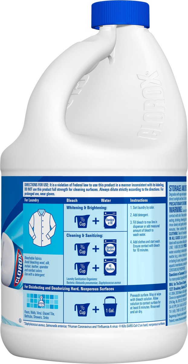 slide 7 of 7, Clorox Splash-Less Regular Bleach, 2.41 qt