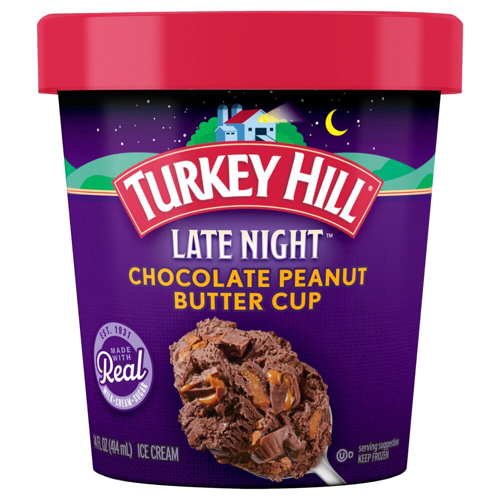 slide 3 of 4, Turkey Hill Late Night Chocolate Peanut Butter Cup, 14 fl oz