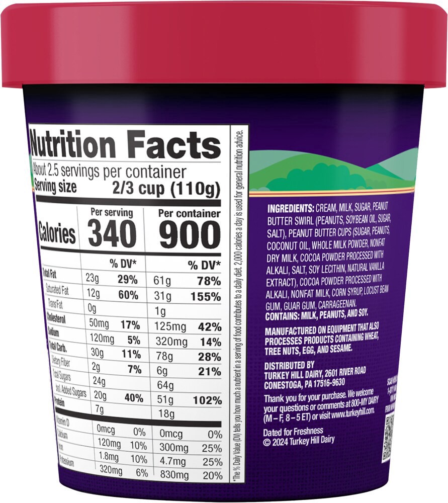 slide 4 of 4, Turkey Hill Late Night Chocolate Peanut Butter Cup, 14 fl oz