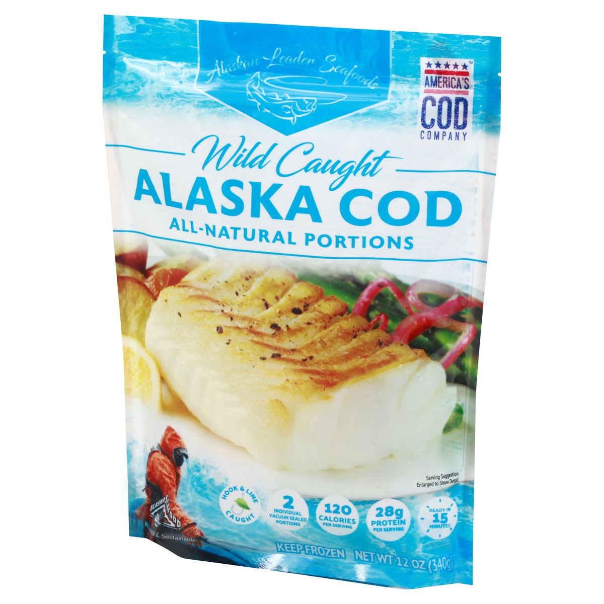 slide 3 of 9, Alaskan Leader Seafoods Wild Caught Alaska Cod 12 oz, 12 oz