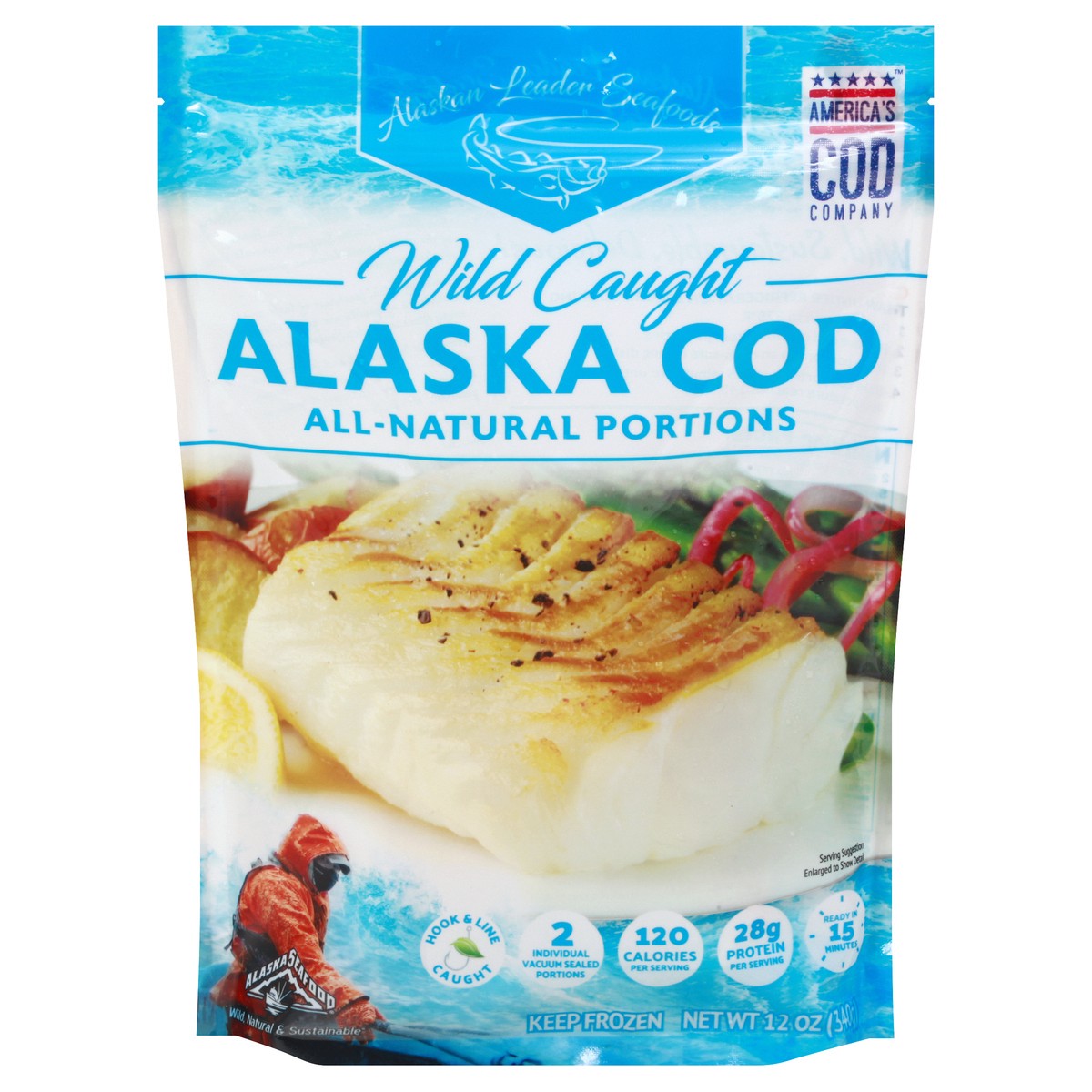 slide 1 of 9, Alaskan Leader Seafoods Wild Caught Alaska Cod 12 oz, 12 oz