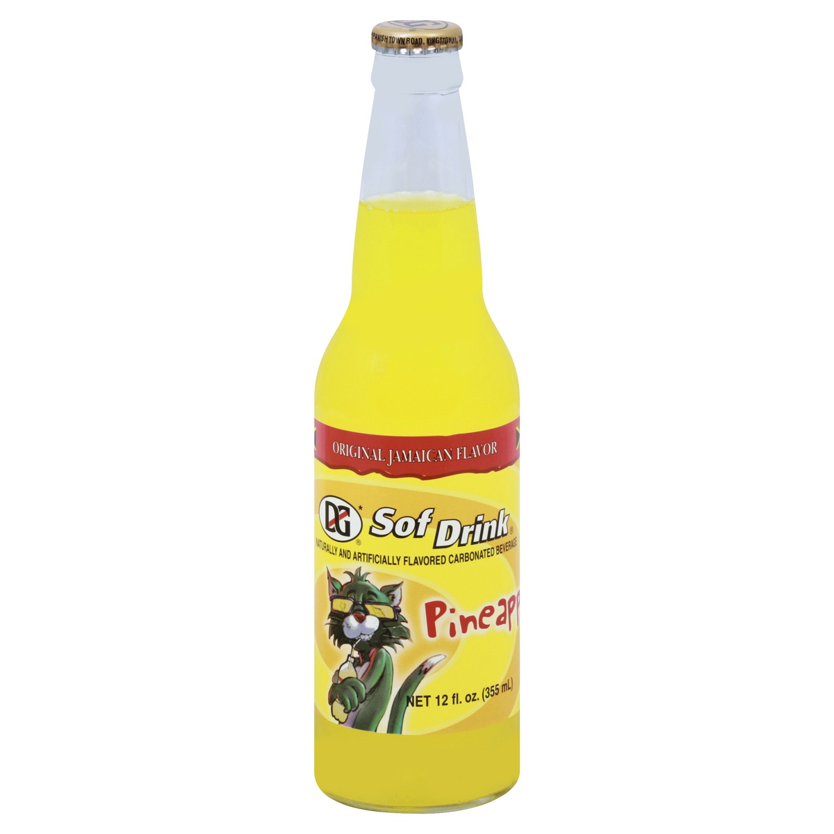 slide 1 of 1, DG Pineapple Soda Soft Drink, 12 oz