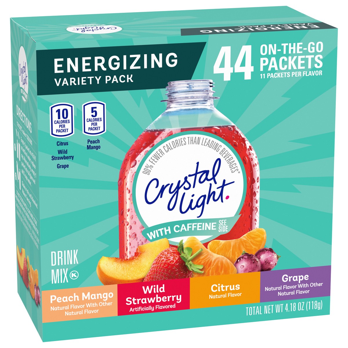 slide 2 of 9, Crystal Light Energizing Variety Pack, 44 ct On-the-Go Packets, 44 ct