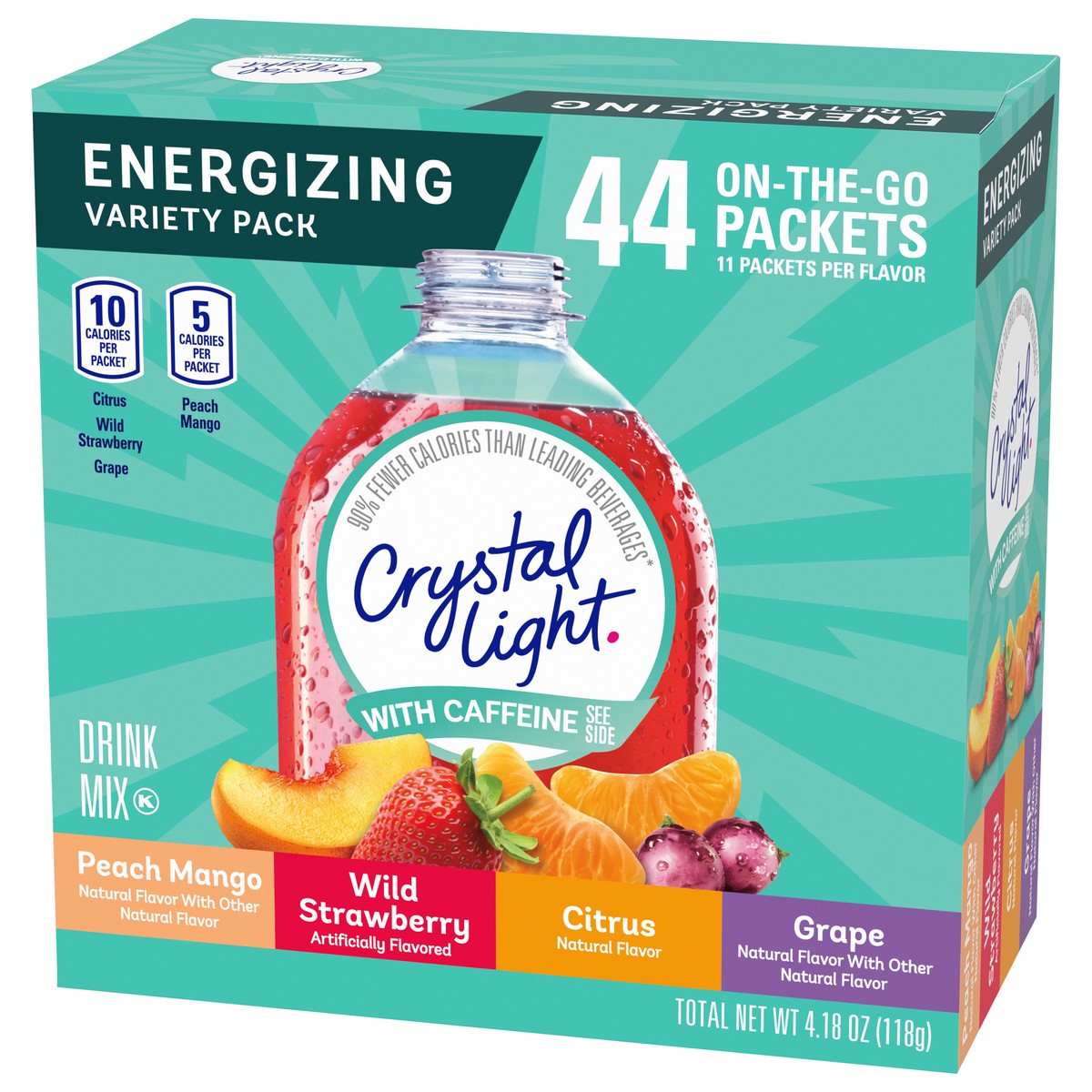 slide 4 of 9, Crystal Light Energizing Variety Pack, 44 ct On-the-Go Packets, 44 ct