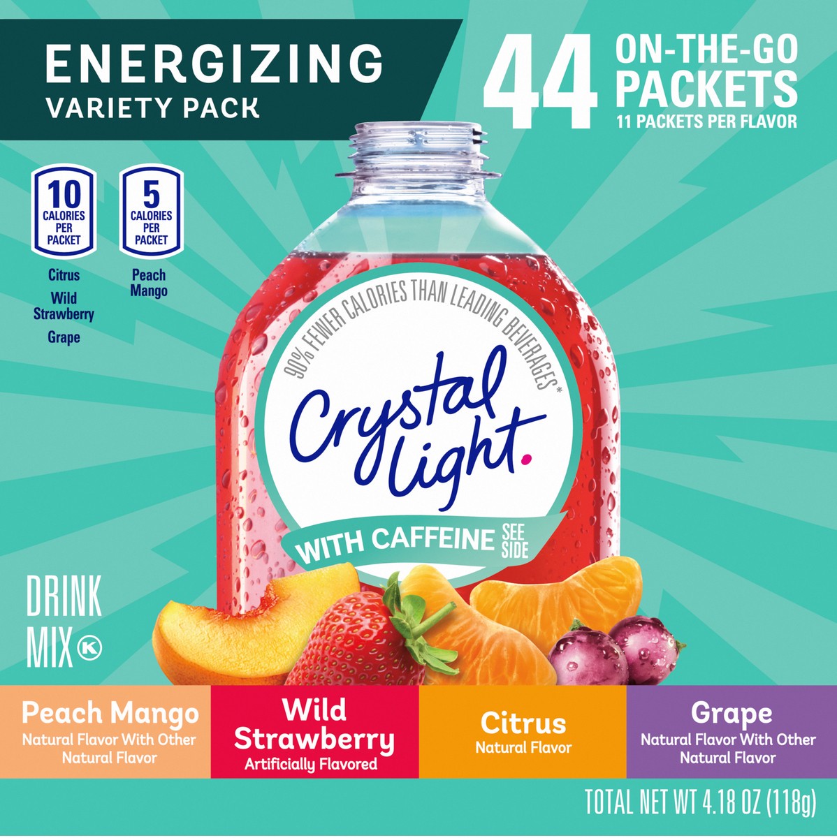 slide 7 of 9, Crystal Light Energizing Variety Pack, 44 ct On-the-Go Packets, 44 ct