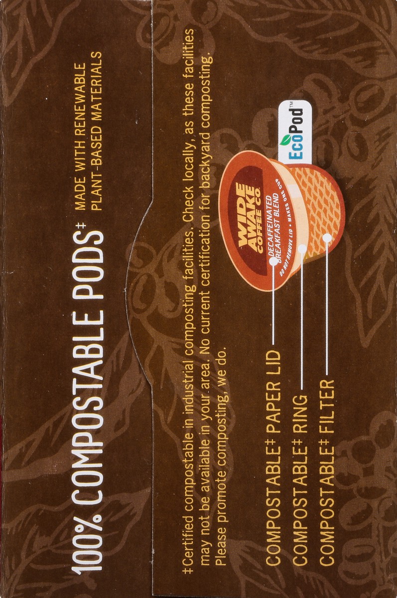 slide 15 of 15, Wide Awake Coffee Co. Single Serve Pods Decaffeinated Mild Breakfast Blend Coffee - 10 ct, 10 ct