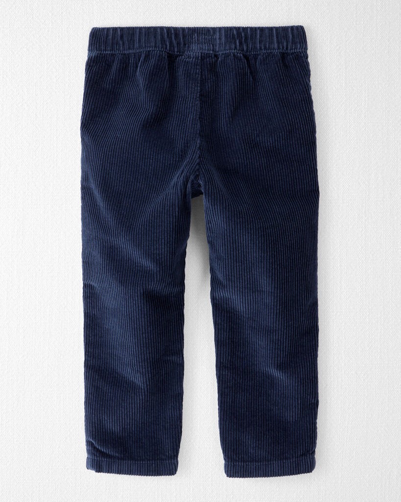 slide 4 of 4, Littleplanet Toddler Organic Cotton Corduroy Drawstring Pants Royal Blue 3T, 3T