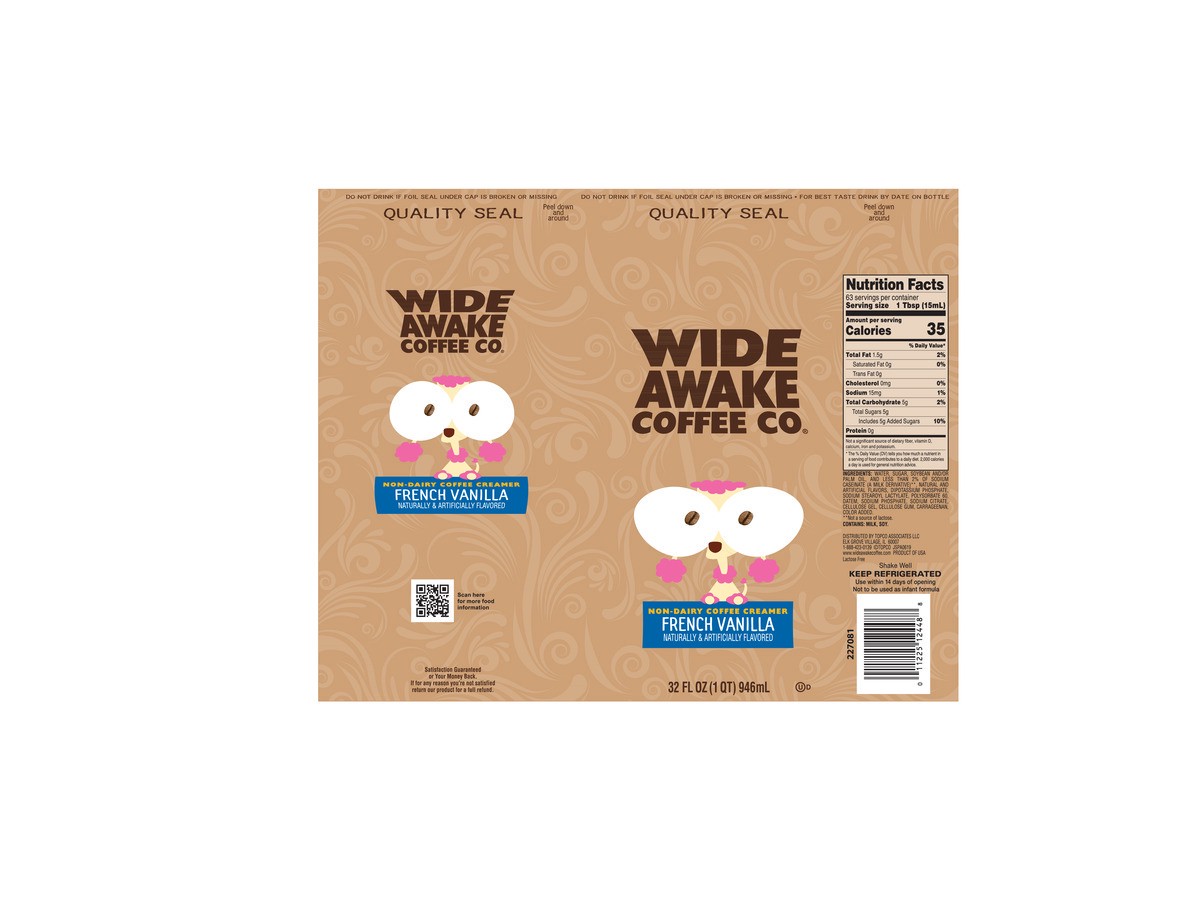 slide 11 of 14, Wide Awake Coffee Co. French Vanilla Coffee Creamer 32 oz, 32 oz