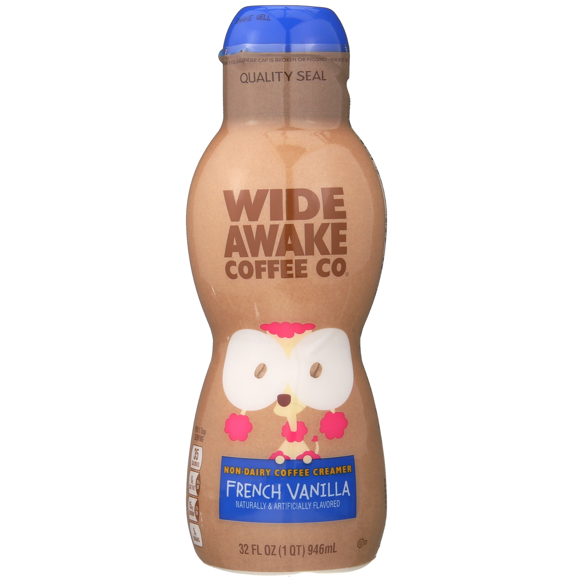 slide 1 of 6, Wide Awake Coffee Co. Non-Dairy Coffee Creamer - French Vanilla, 32 fl oz