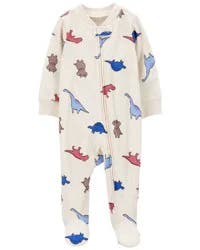 Carter's Baby Dinosaur 2-Way Zip Thermal Sleep & Play Pajamas Ivory 9M