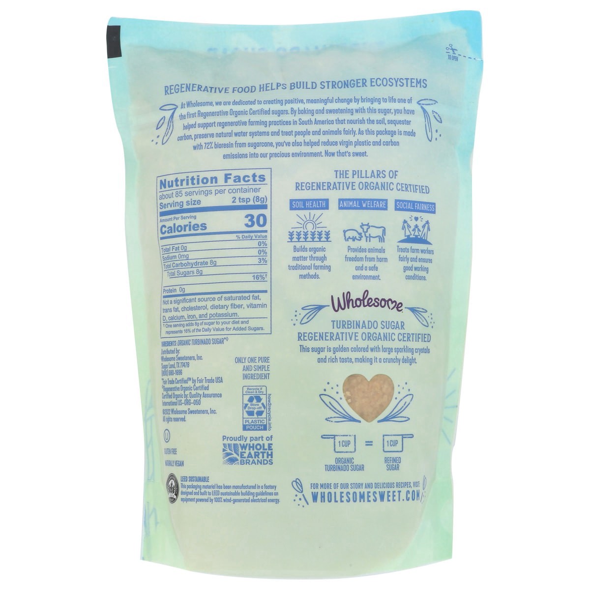 slide 3 of 5, Wholesome Turbinado Sugar 24 oz, 24 oz