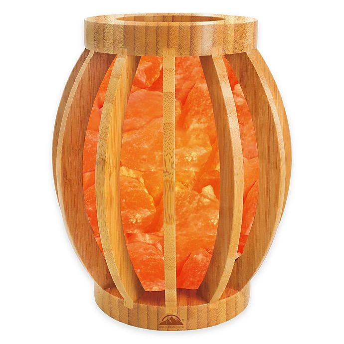 slide 1 of 2, Himalayan Glow Bamboo Basket Salt Lamp, 1 ct