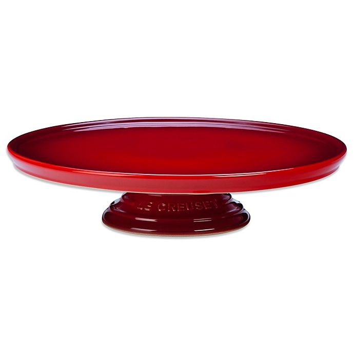 slide 1 of 1, Le Creuset Cake Stand - Cherry, 12 in