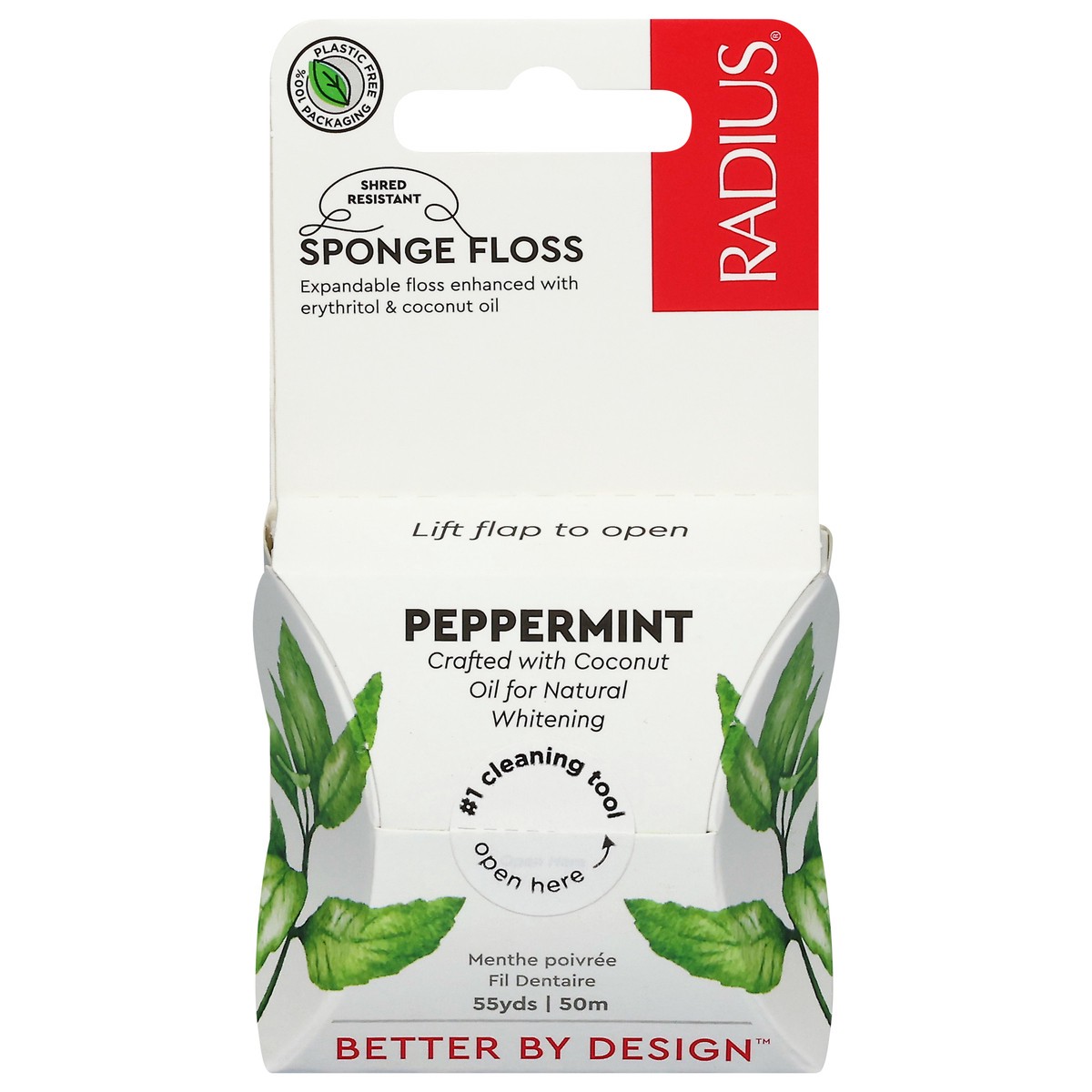 slide 1 of 9, Radius Organic Peppermint Floss, 55 yd