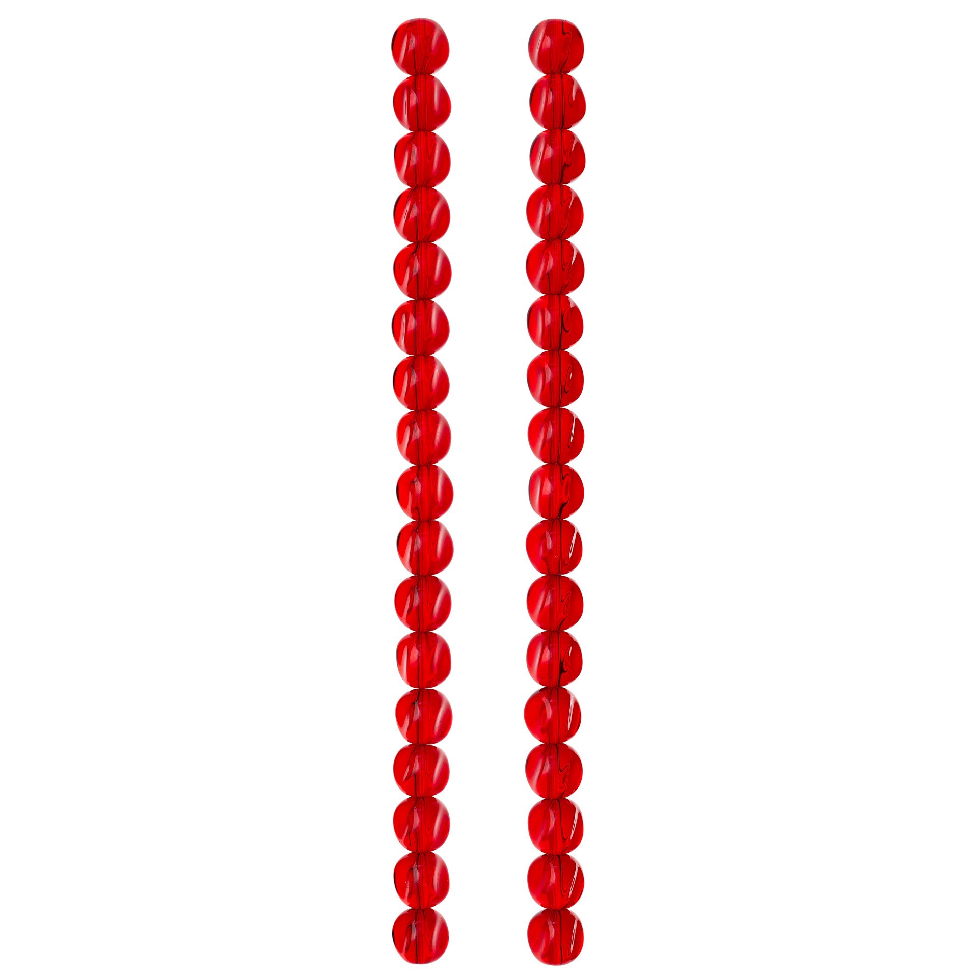 slide 3 of 3, Ruby Cut Glass Round Beads, 10mm By Bead Landing, 10mm