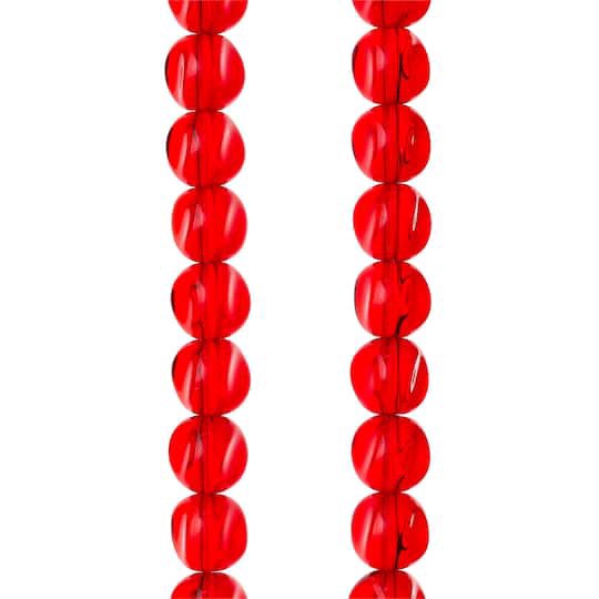 slide 1 of 3, Ruby Cut Glass Round Beads, 10mm By Bead Landing, 10mm