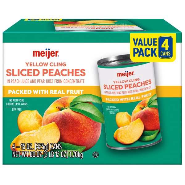 slide 7 of 29, Meijer Peaches In Juice /, 4 ct; 15 oz