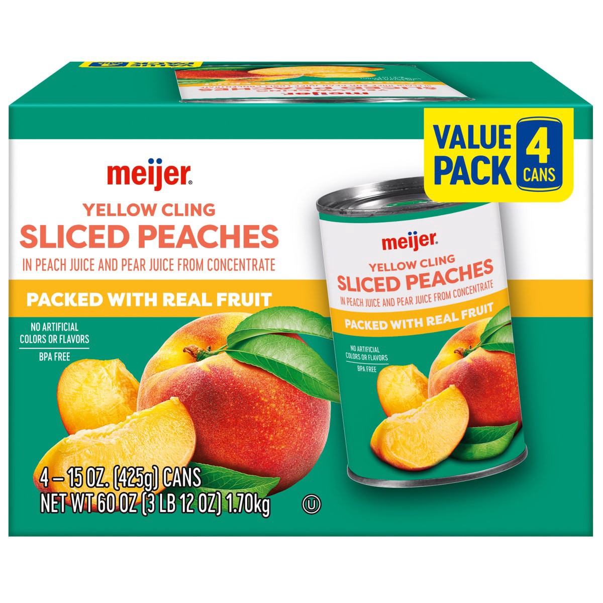 slide 14 of 29, Meijer Peaches In Juice /, 4 ct; 15 oz