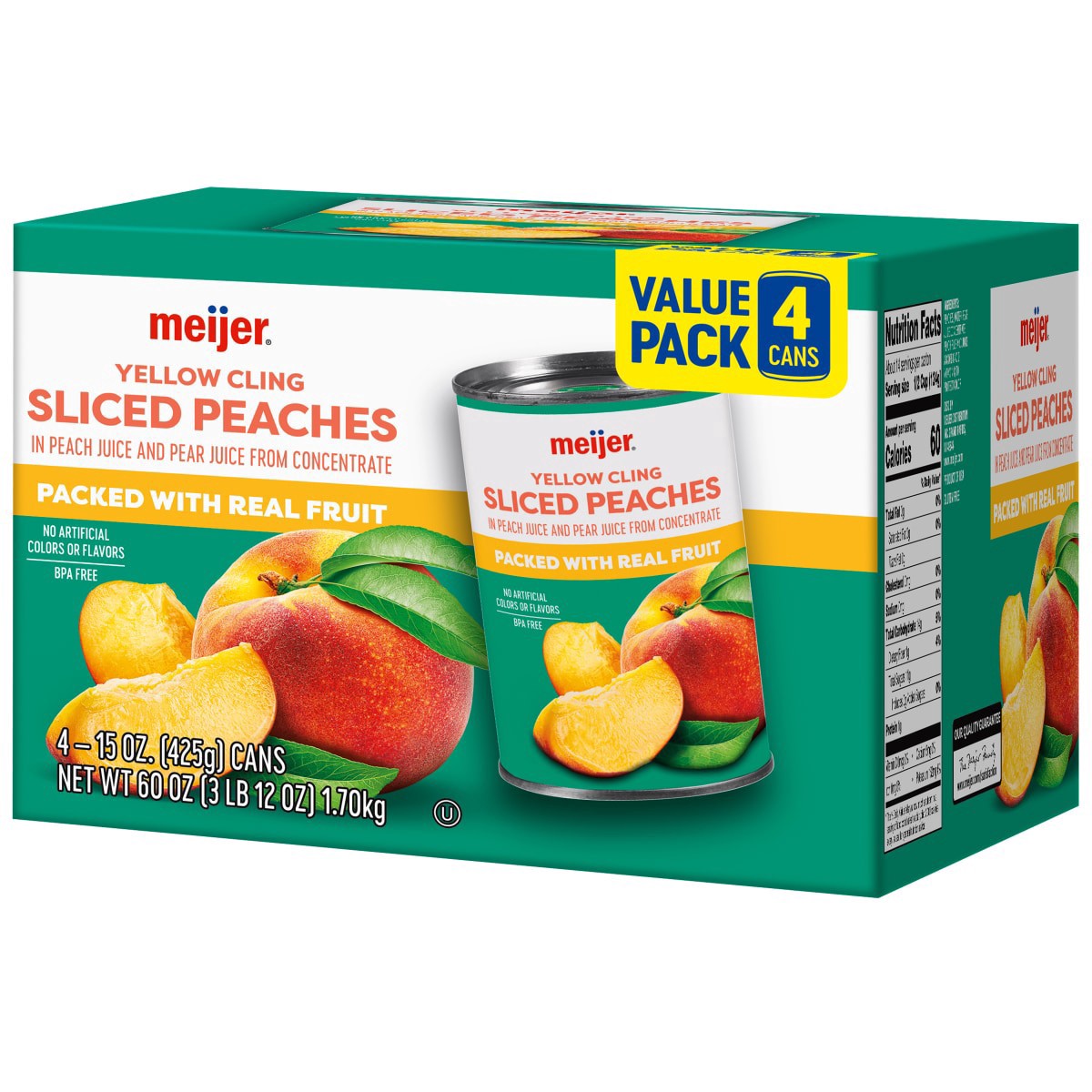 slide 25 of 29, Meijer Peaches In Juice /, 4 ct; 15 oz