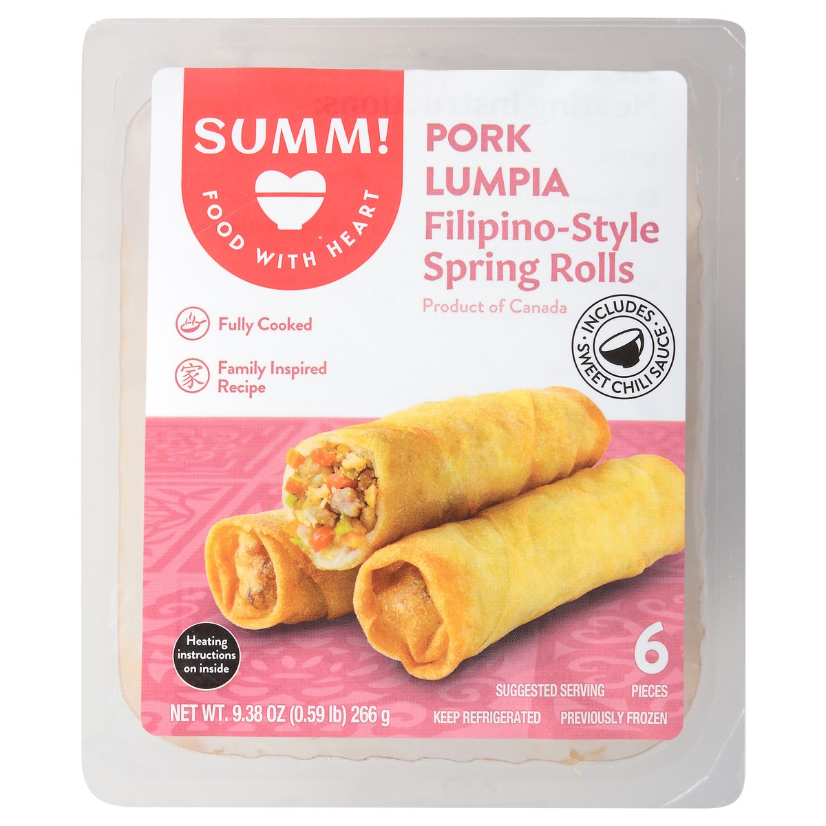 slide 3 of 14, SUMM! Pork Lumpia Filipino-Style Spring Rolls 9.38 oz, 6 ct