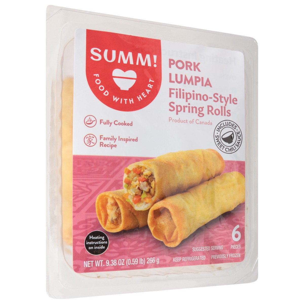 slide 4 of 14, SUMM! Pork Lumpia Filipino-Style Spring Rolls 9.38 oz, 6 ct