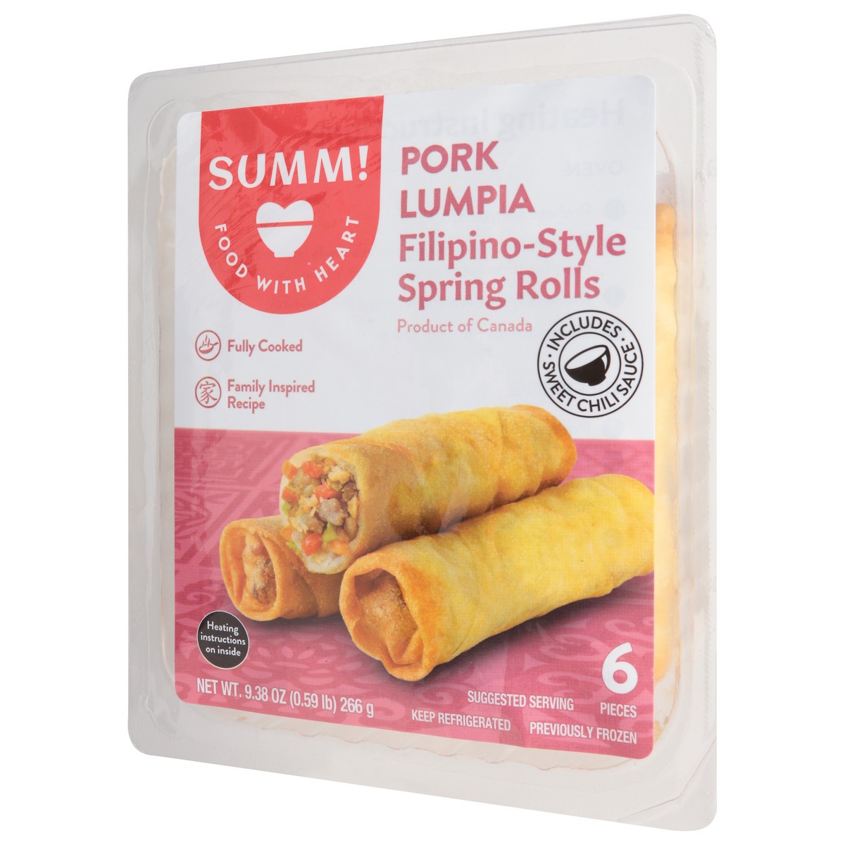 slide 14 of 14, SUMM! Pork Lumpia Filipino-Style Spring Rolls 9.38 oz, 6 ct