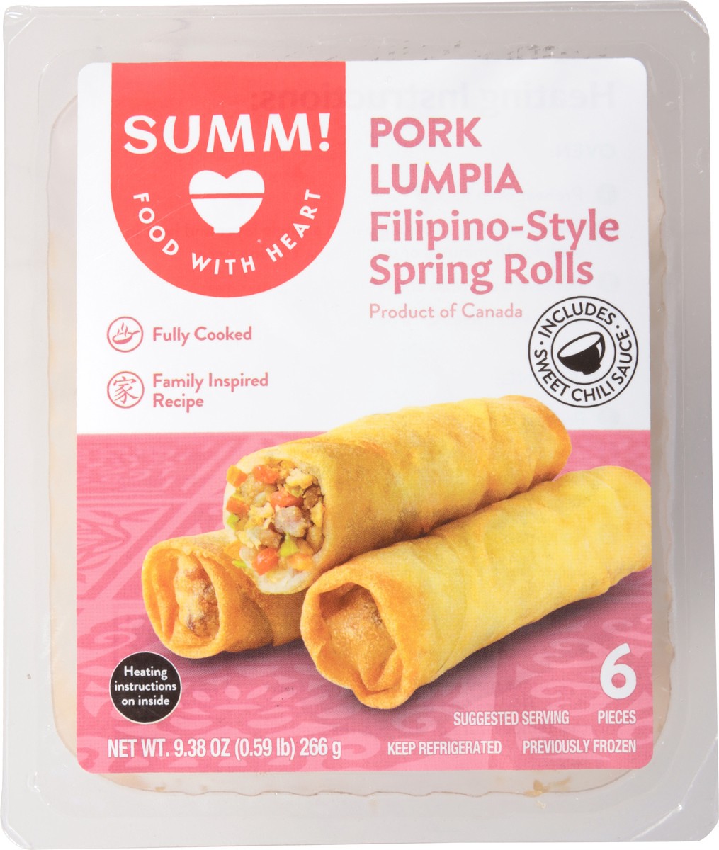 slide 12 of 14, SUMM! Pork Lumpia Filipino-Style Spring Rolls 9.38 oz, 6 ct