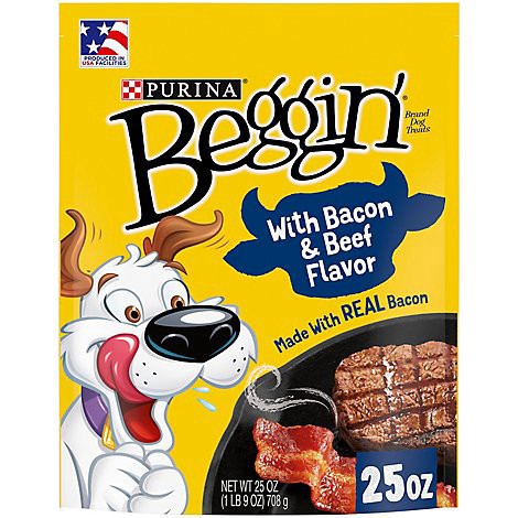 slide 1 of 1, Beggin' Strips Bacon And Beef Dog Treats - 25 Oz, 25 oz