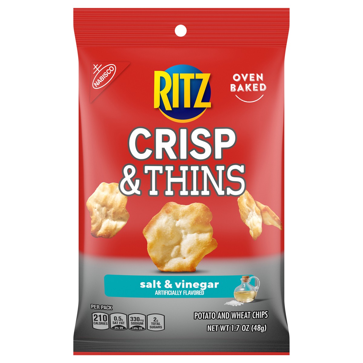 slide 3 of 12, 1.7Z Ritz Crisps Salt&Vinegar, 0.11 lb