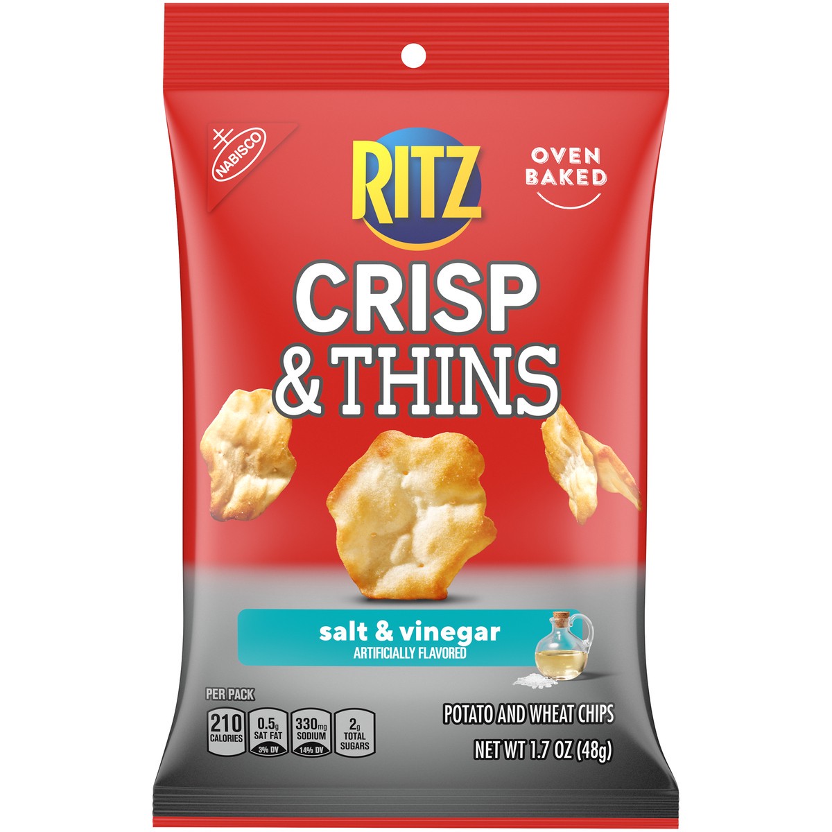 slide 7 of 12, 1.7Z Ritz Crisps Salt&Vinegar, 0.11 lb