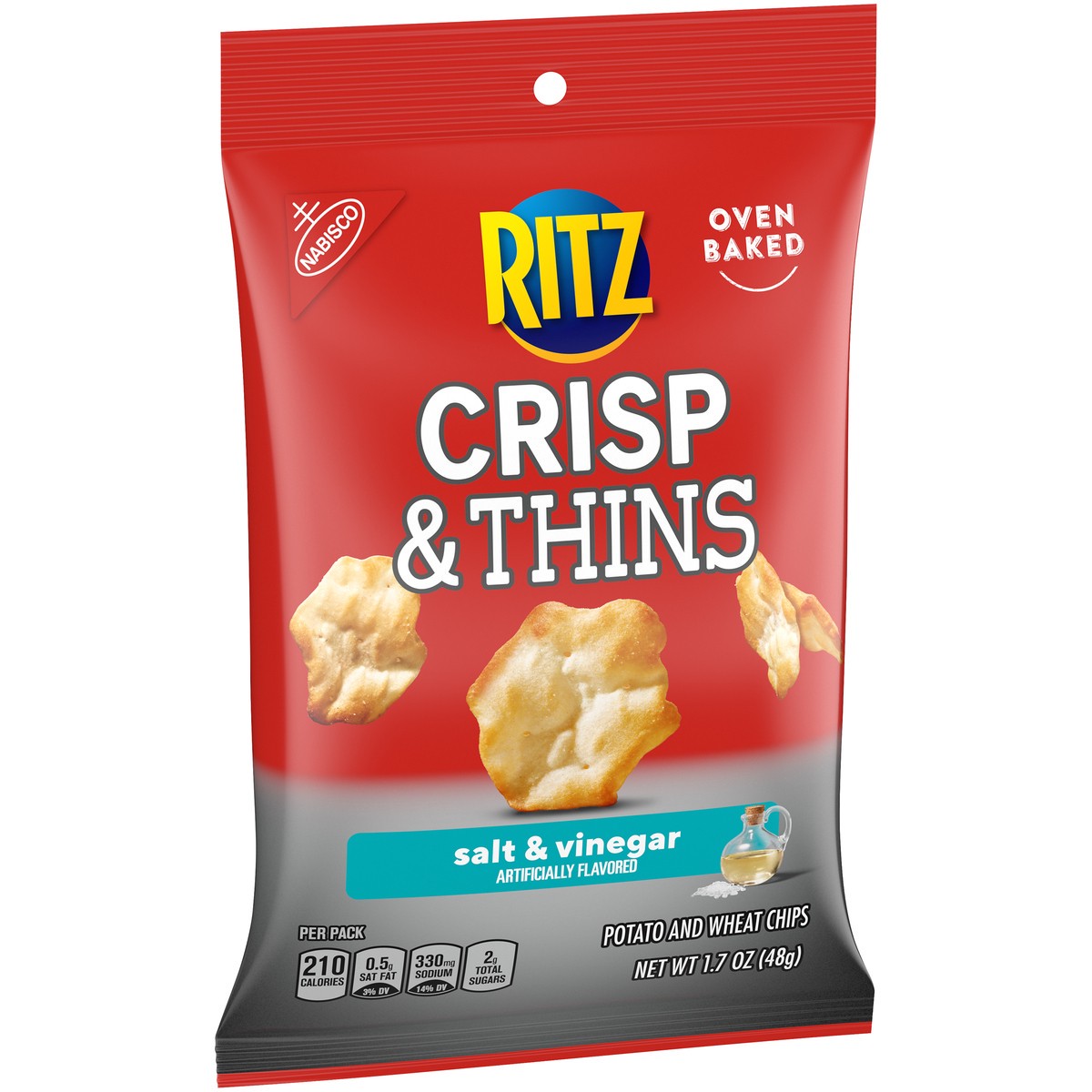 slide 8 of 12, 1.7Z Ritz Crisps Salt&Vinegar, 0.11 lb