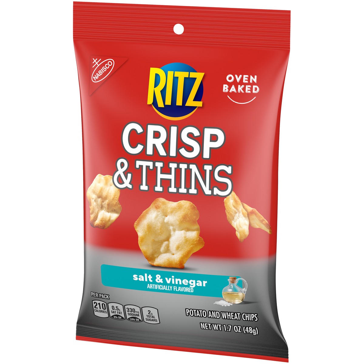 slide 9 of 12, 1.7Z Ritz Crisps Salt&Vinegar, 0.11 lb