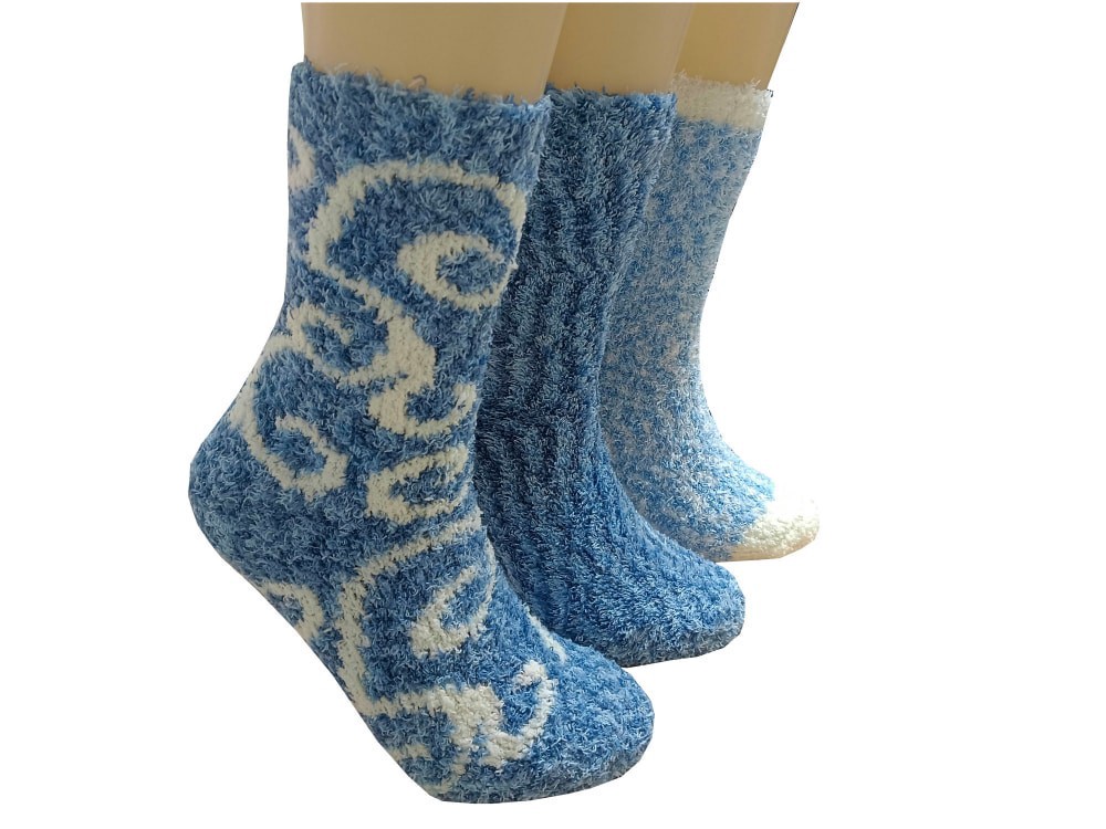 slide 2 of 2, Legale Crew Sock Pack - Blue, 3 ct