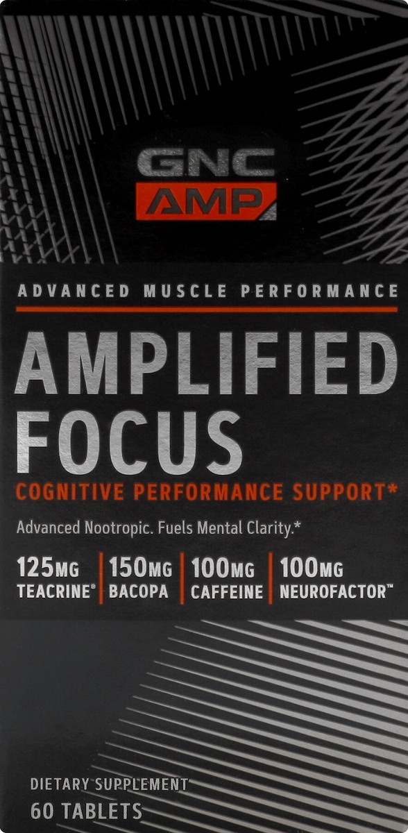 slide 3 of 6, GNC Amplified Focus 60 ea, 60 ct