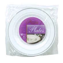 Masterpiece 10.25" White Plastic Plates Plates