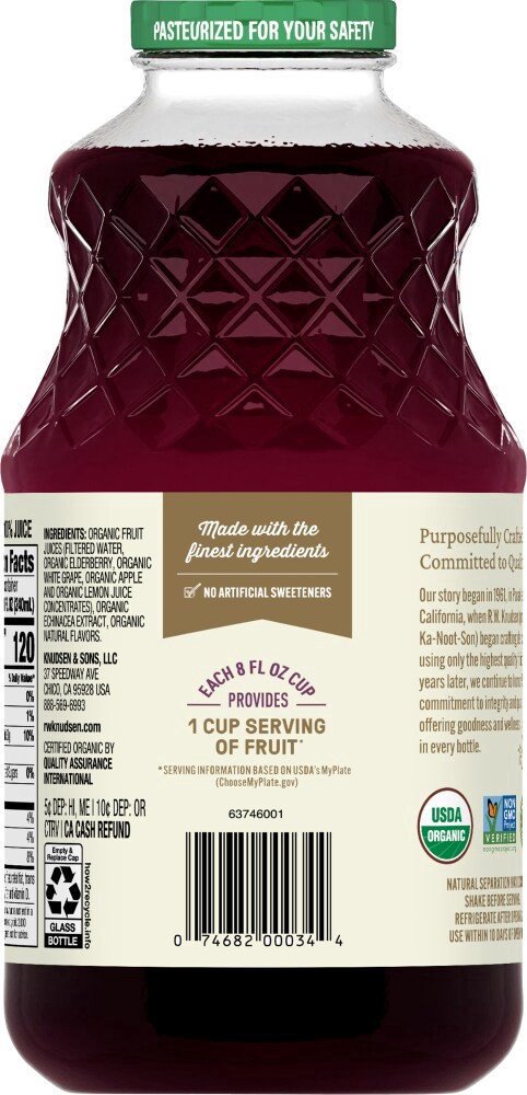 slide 3 of 4, RW Knudsen® Organic Elderberry Echinacea Juice, 32 fl oz