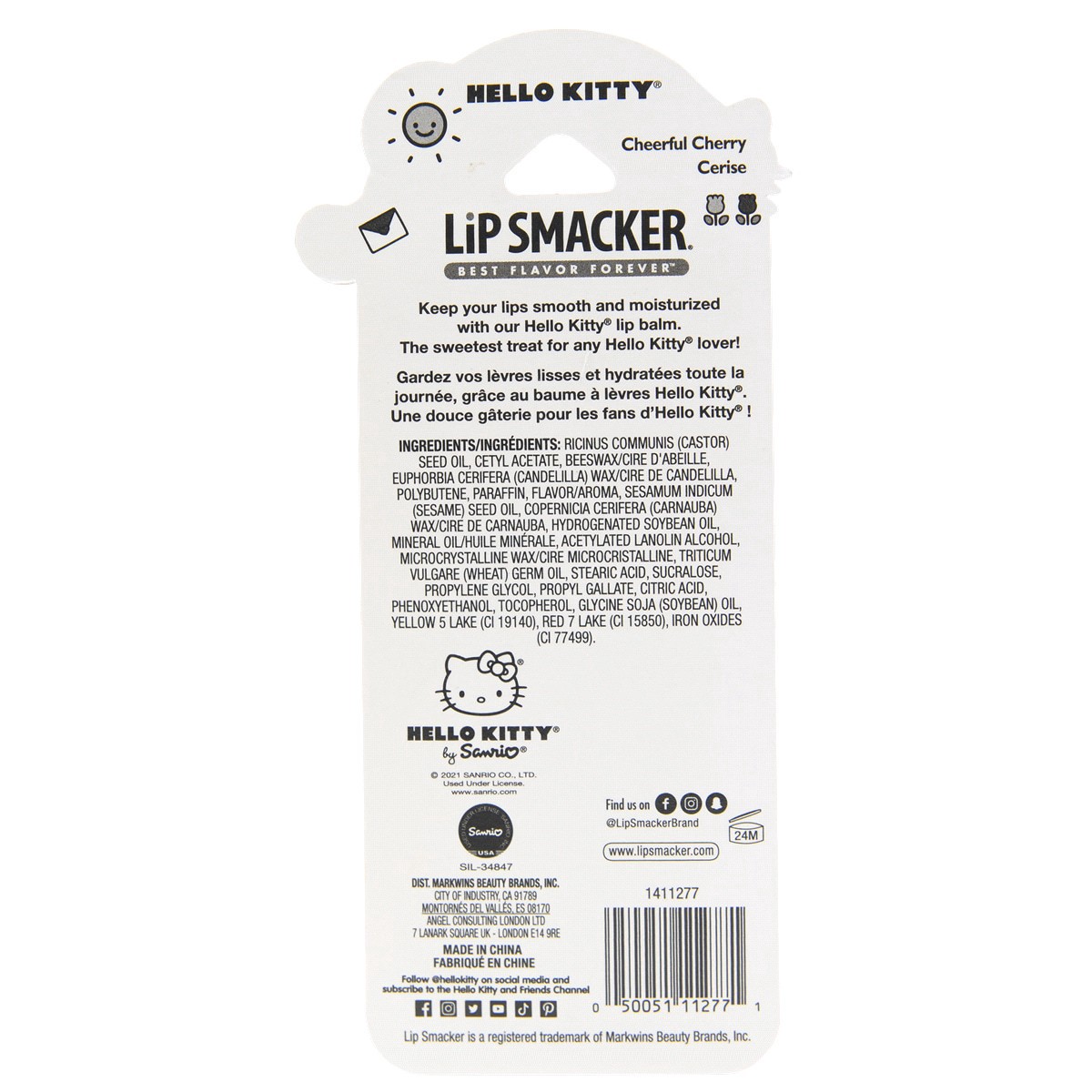 slide 3 of 5, Lip Smacker Lippy Pal Lip Balm Hello Kitty, 14 oz
