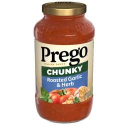Prego Chunky Roasted Garlic & Herb Pasta Sauce 23.75 oz